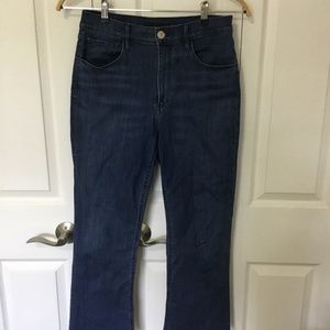 Dark wash slight flair jeans